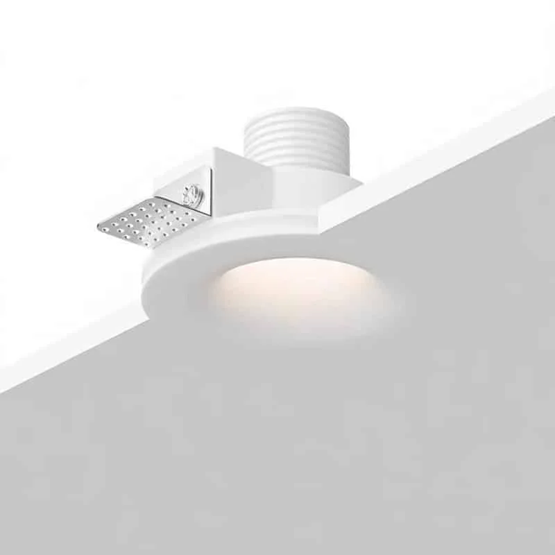 Downlight con anello in gesso e modulo estraibile