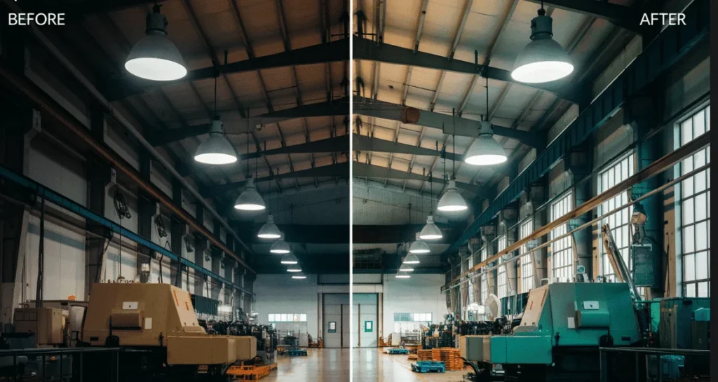 Rinnovare le campane industriali: confrontare luce, consumo e manutenzione