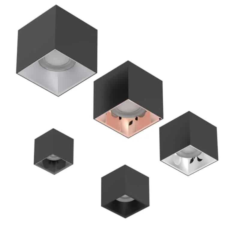 Downlight quadrati da superficie con protezione IP65
