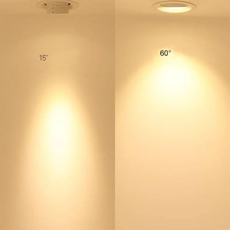 Downlight LED con angolo del fascio regolabile