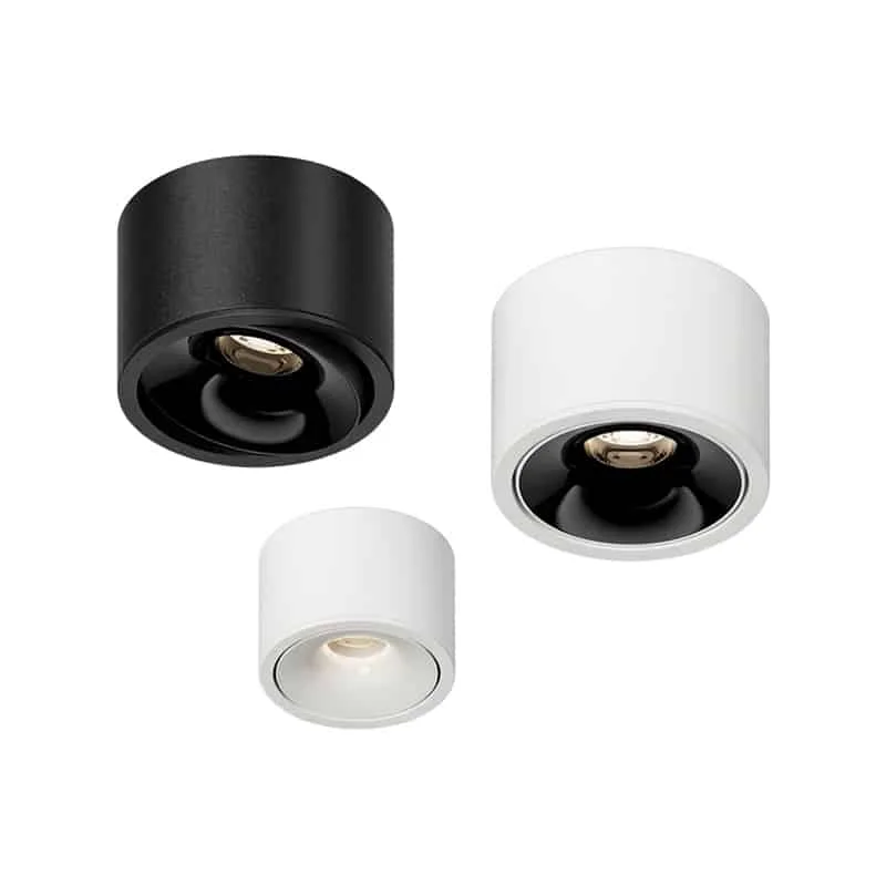 Mini faretto orientabile da superficie 7W-12W | Fascio orientabile 25°
