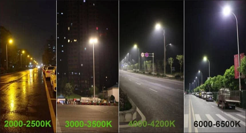 Diverse temperature di colore per gli apparecchi stradali LED