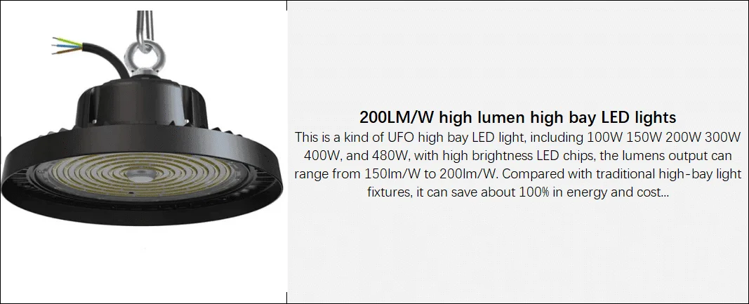 Campane LED industriali ad alto flusso luminoso