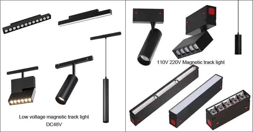 Tipologie di illuminazione a binario magnetico