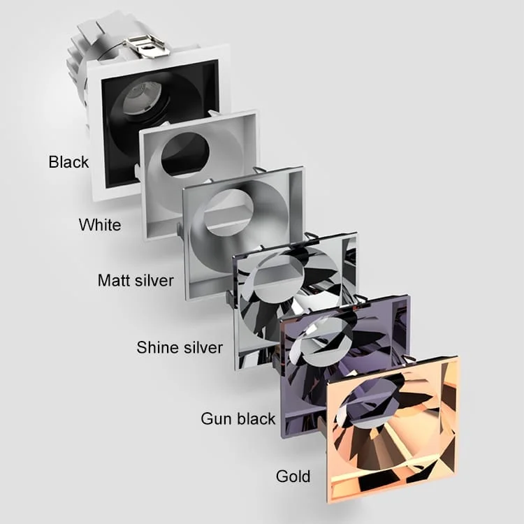 Downlight quadrati da incasso
