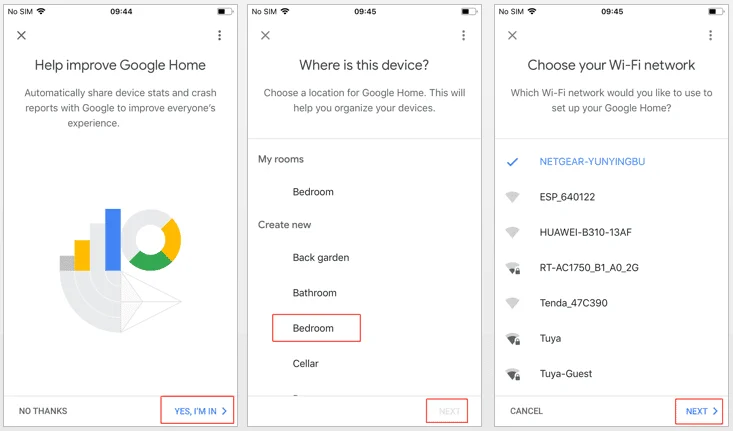 Configurazione Google Home 2: esempio storico