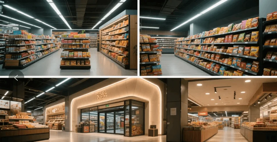 Soluzione illuminotecnica per supermercati