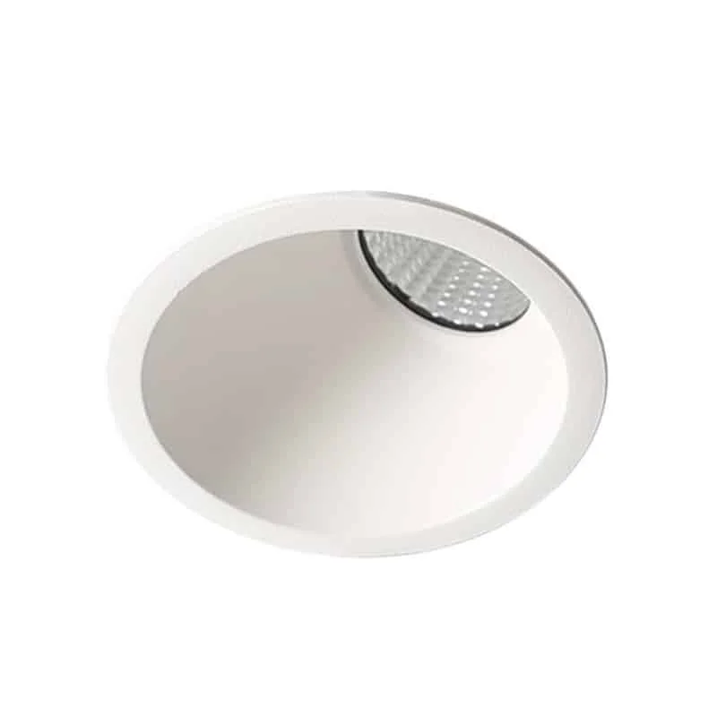 Downlight fisso con anello inclinato per pareti