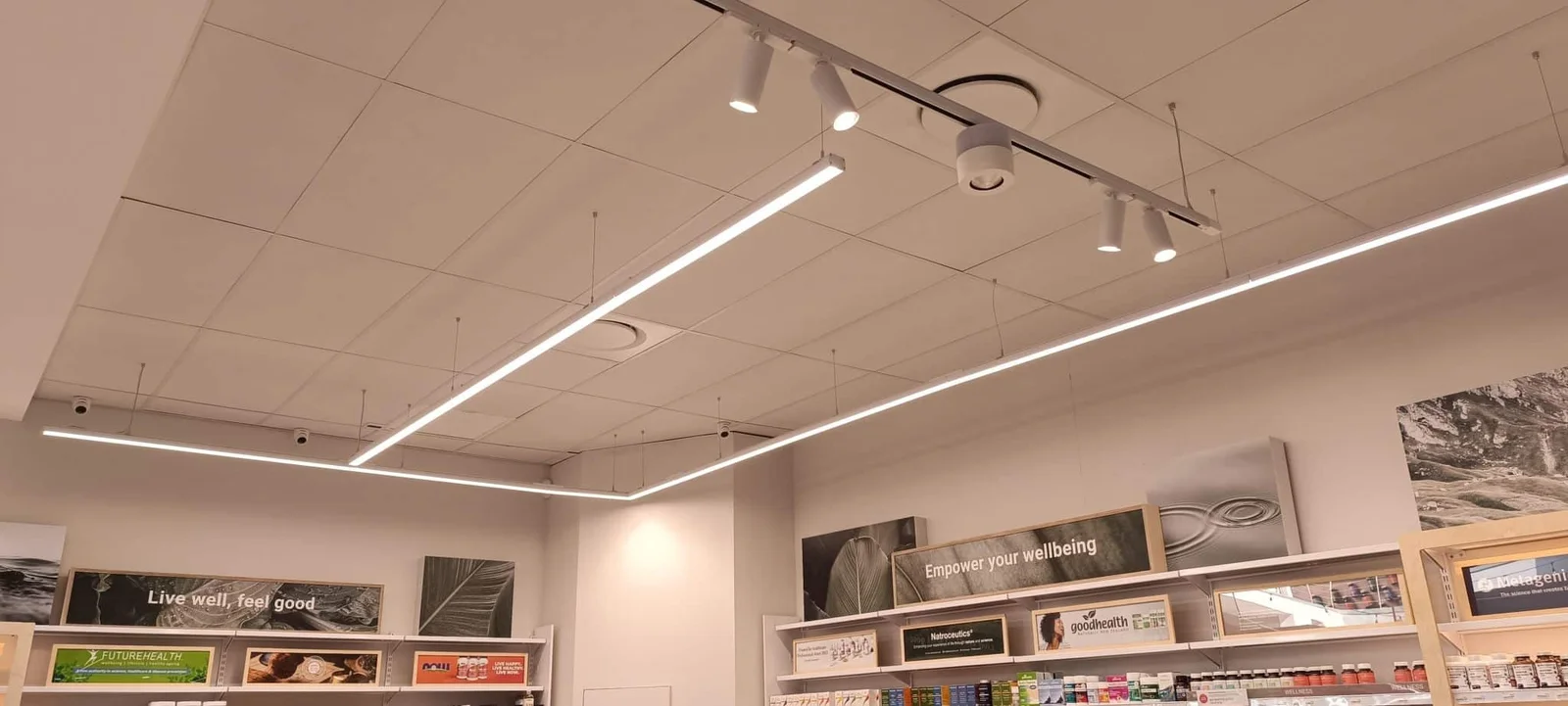 Illuminazione a binario per negozio