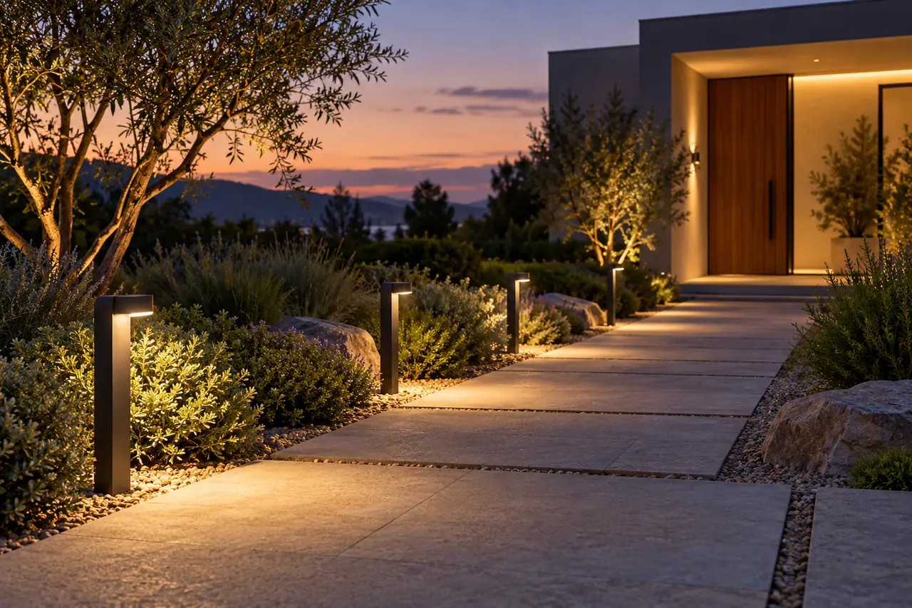 residential garden path led lighting